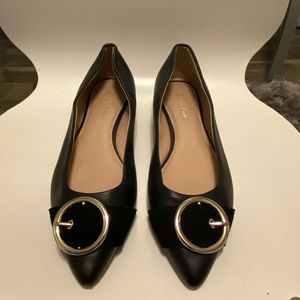 Black Flats with Silver Accents